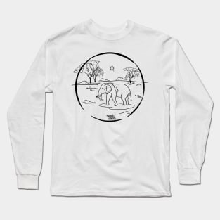 Elephant in Africa Long Sleeve T-Shirt